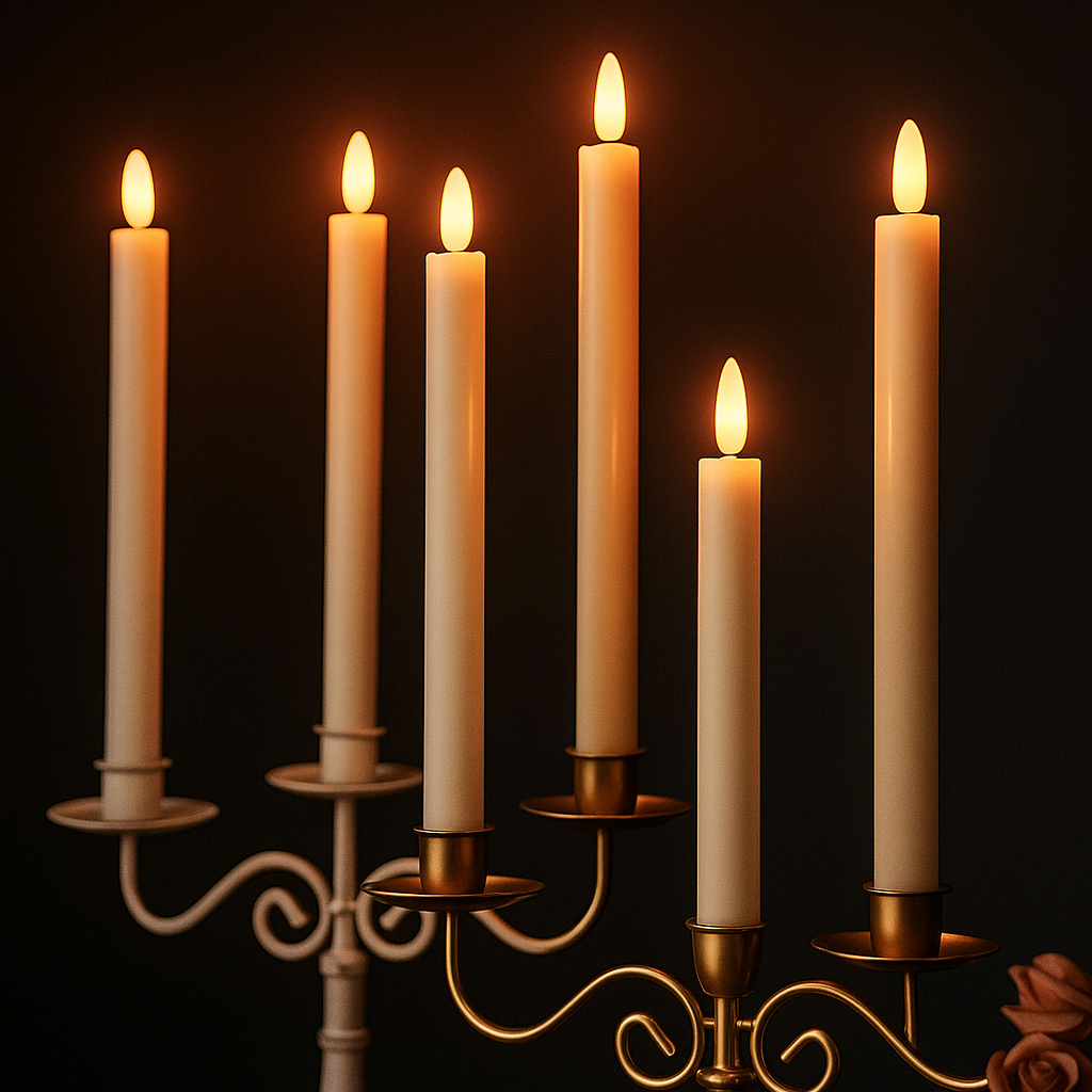 Flickering LED Taper Candles