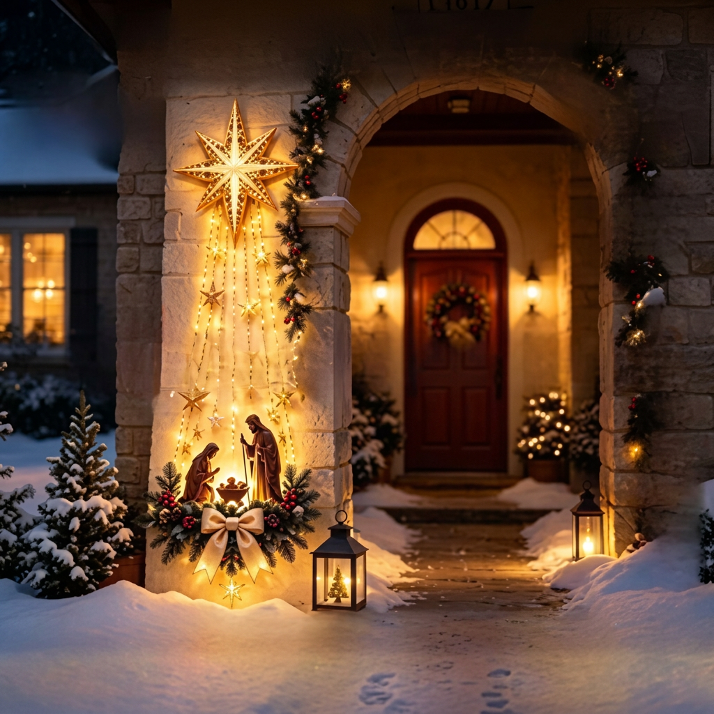 Enhanced snowy entrance image