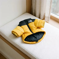 Quilted Dog Puffer Jacket with Zip & Stand-Up Collar