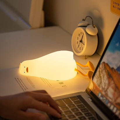 Rechargeable Silicone Duck Night Light with Touch Dimming