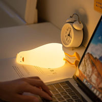 Rechargeable Silicone Duck Night Light with Touch Dimming