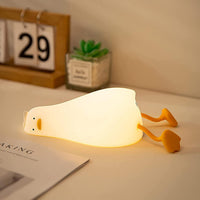 Rechargeable Silicone Duck Night Light with Touch Dimming