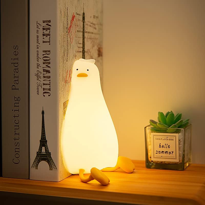 Rechargeable Silicone Duck Night Light with Touch Dimming