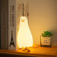 Rechargeable Silicone Duck Night Light with Touch Dimming