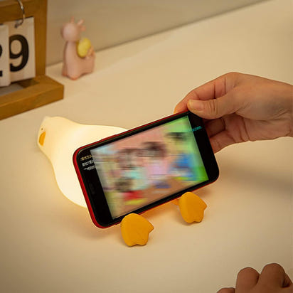 Rechargeable Silicone Duck Night Light with Touch Dimming