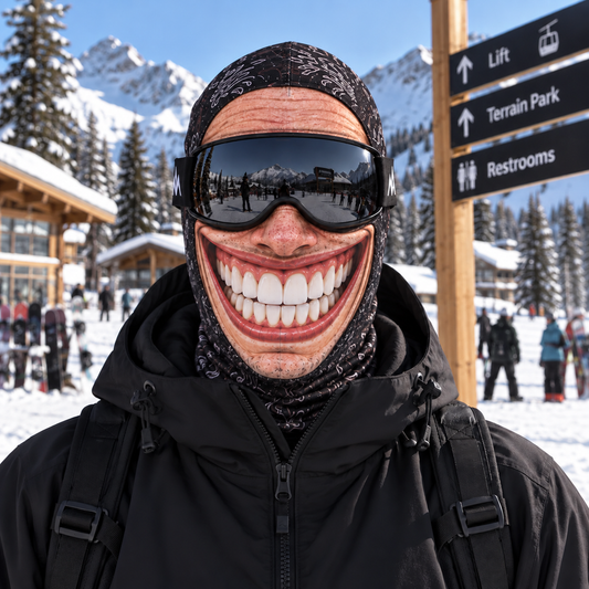 Funny Ski Mask Balaclava | Hilarious Face Designs for Skiing & Snowboarding