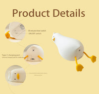 Rechargeable Silicone Duck Night Light with Touch Dimming