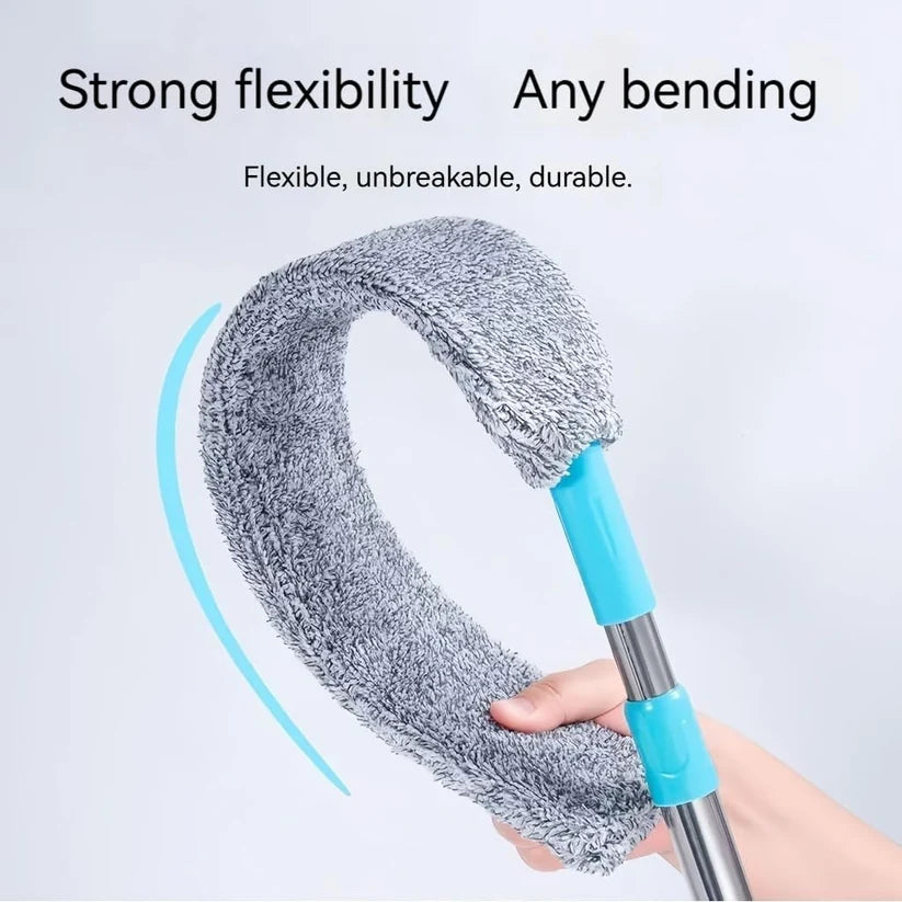 Extendable Microfiber Duster with Flexible Head & Washable Cover