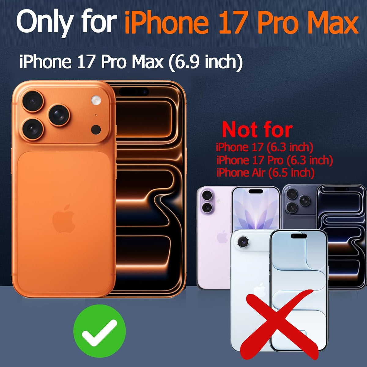 Battery Case for iPhone 17 Pro Max, Enhanced 12000mAh Portable Protective Wireless Charging Case Support Carplay Compatible with iPhone 17 Pro Max (6.9 inch) Rechargeable Battery Charger Cover(Orange)