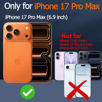 Battery Case for iPhone 17 Pro Max, Enhanced 12000mAh Portable Protective Wireless Charging Case Support Carplay Compatible with iPhone 17 Pro Max (6.9 inch) Rechargeable Battery Charger Cover(Orange)