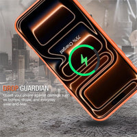 Battery Case for iPhone 17 Pro Max, Enhanced 12000mAh Portable Protective Wireless Charging Case Support Carplay Compatible with iPhone 17 Pro Max (6.9 inch) Rechargeable Battery Charger Cover(Orange)