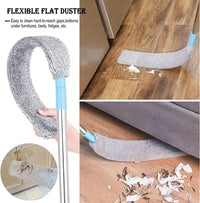 Extendable Microfiber Duster with Flexible Head & Washable Cover