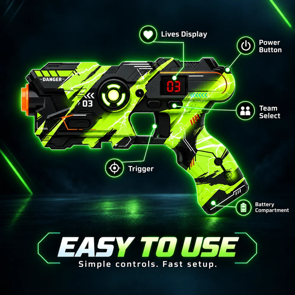 Infrared Laser Tag Battle Set with Gun & Vest