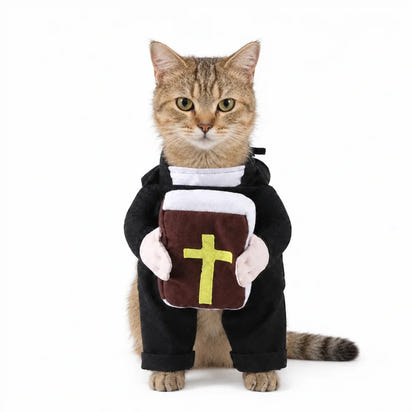 Holy Pet Costume for Cats & Small Dogs, Nun, Pope or Priest