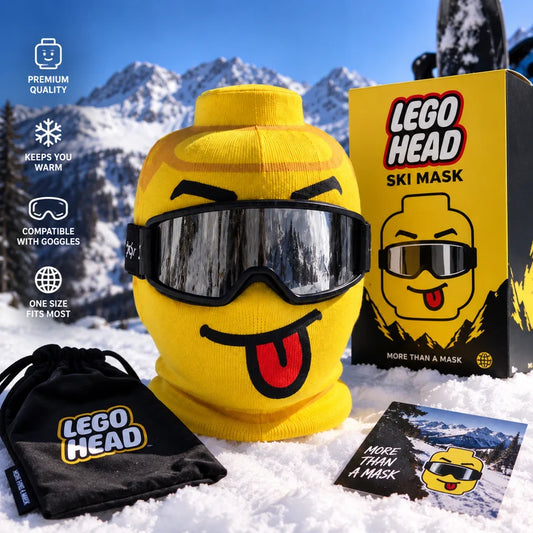 4 Pcs LegoHead Ski Mask for Cold-Weather Adventures