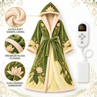 Princess Comfort Heated Fleece Robe, Oversized with 3 Heat Levels
