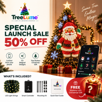 Smart Christmas Tree Lights | App-Controlled LED Show, 12+ Effects