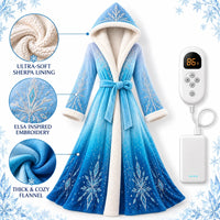Princess Comfort Heated Fleece Robe, Oversized with 3 Heat Levels