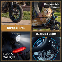 Electric Scooter with Built-In Pet Basket & 350W Motor