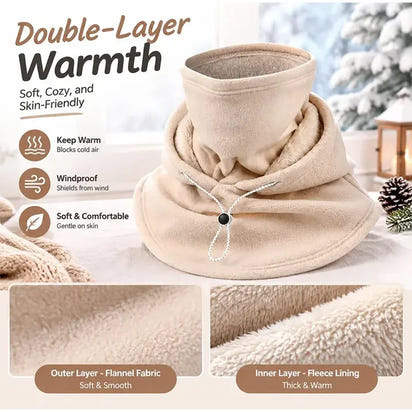 Thick Fleece Hooded Balaclava with Adjustable Fit