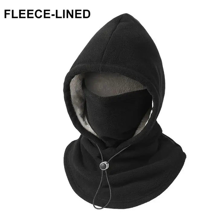 Thick Fleece Hooded Balaclava with Adjustable Fit