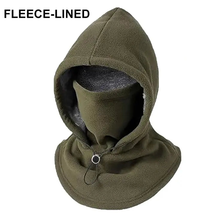 Thick Fleece Hooded Balaclava with Adjustable Fit