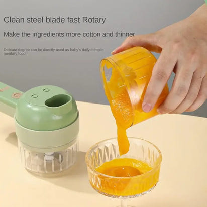 4-in-1 Cordless Electric Vegetable Chopper, USB Rechargeable