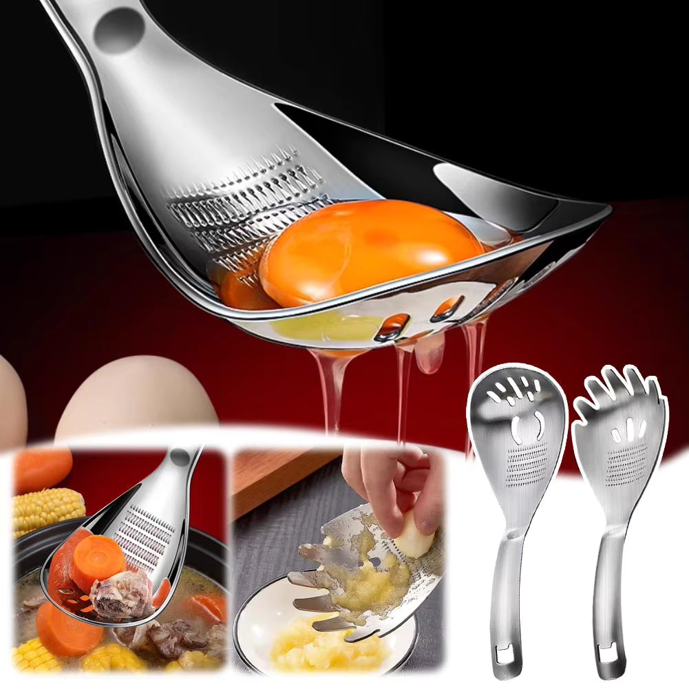 Stainless Steel Grater Spoon & Multi-Use Kitchen Tool