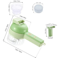4-in-1 Cordless Electric Vegetable Chopper, USB Rechargeable