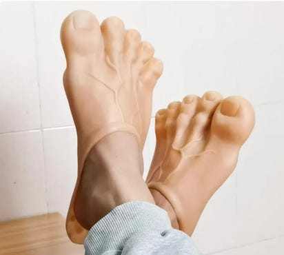 Funny Foot-Shaped Slides with Oversized Toe Details