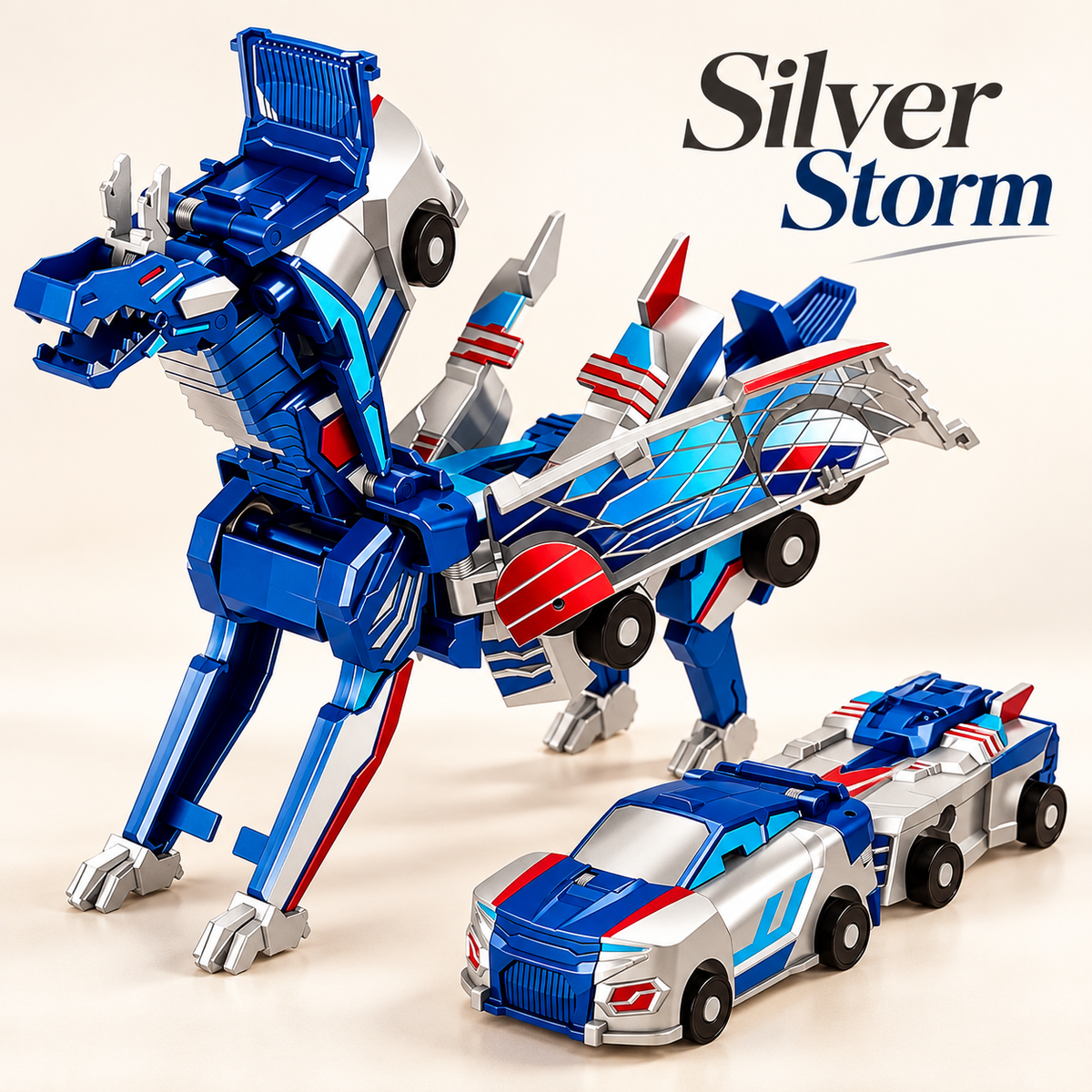 Transforming Magnetic Car & Dragon Toy