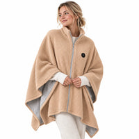 Synnot™ USB Heated Shawl, Soft Fleece Zip-Up Wrap