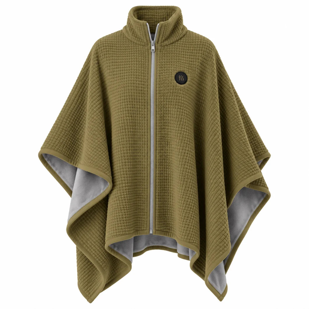 Synnot™ USB Heated Shawl, Soft Fleece Zip-Up Wrap