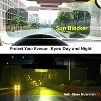 2-in-1 Clip-On Car Sun Visor Shield with 180° Adjustment