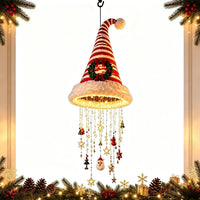 Battery-Powered Christmas Hat Hanging Light with Festive Patterns