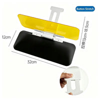 2-in-1 Clip-On Car Sun Visor Shield with 180° Adjustment