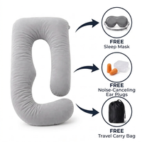 Gray pillow set with NapNest branding removal