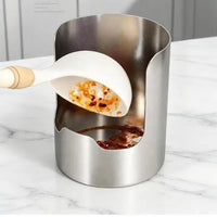 2-in-1 Stainless Steel Spoon & Lid Holder | Kitchen Utensil Rest for Stovetop & Counter