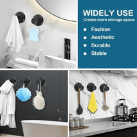 Reusable Vacuum Suction Hooks, 4-Pack