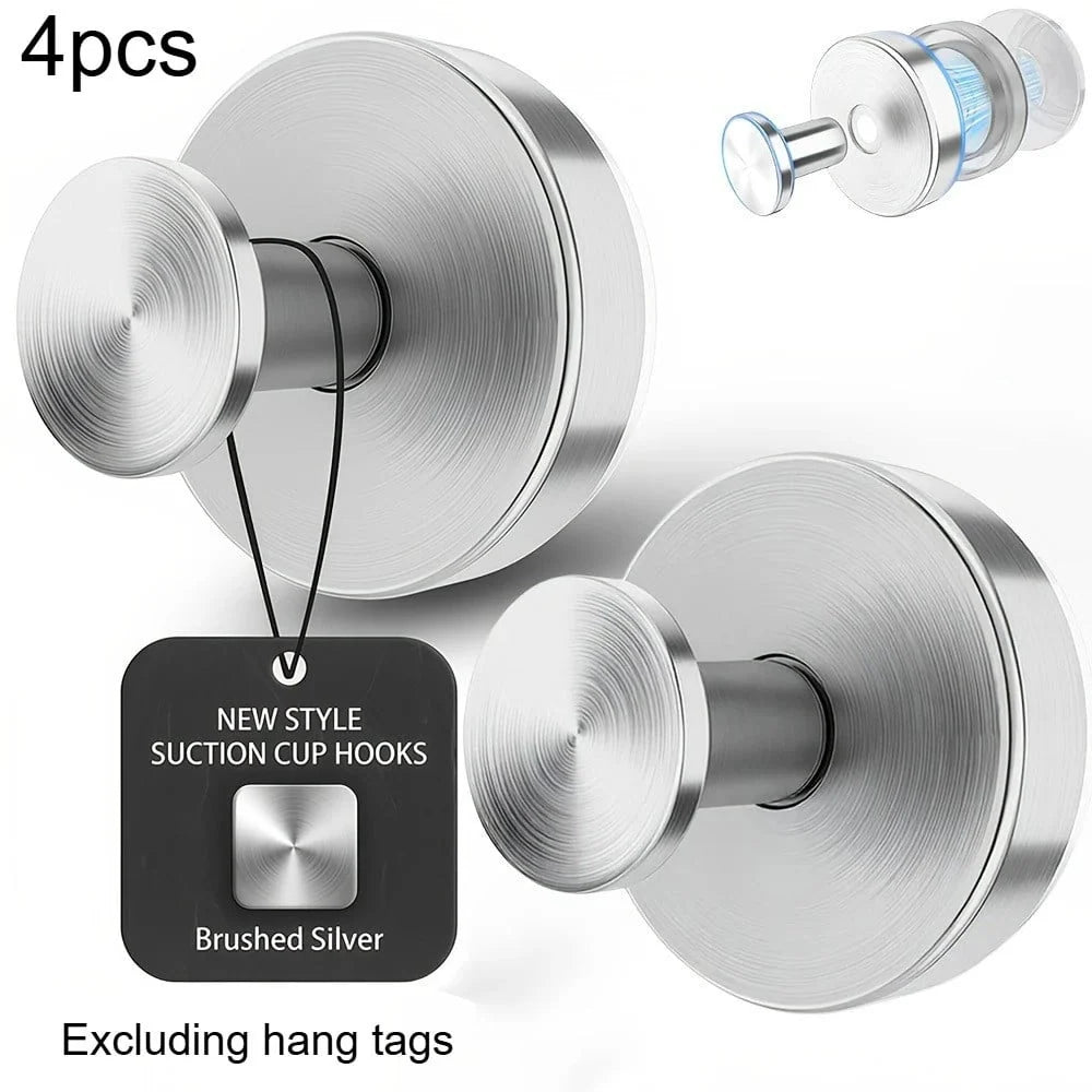 Reusable Vacuum Suction Hooks, 4-Pack