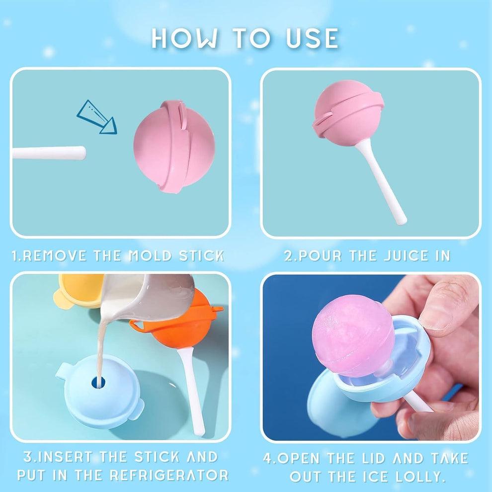 Lollipop Ice Cream Maker [4 pcs] with a free small funnel